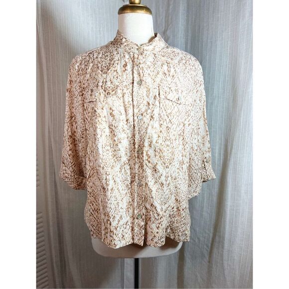 Ruby Rd | Women’s | Blouses | Petite 16 | Rustic Button-Down Blouse - Picture 1 of 5